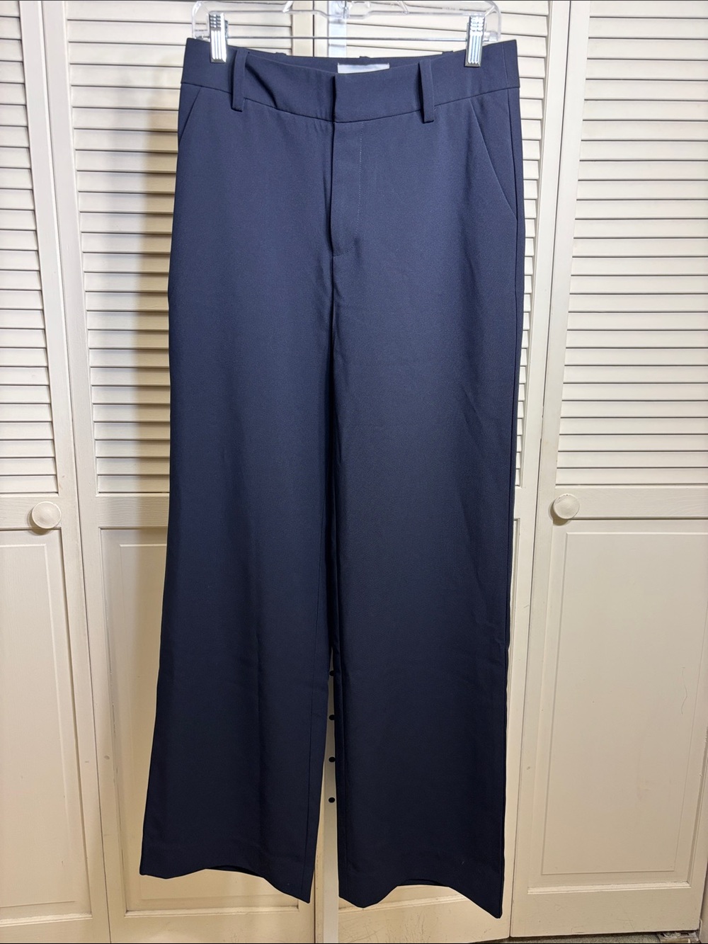 Modern Citizen Navy Wide Leg Business Trousers Dress Pants Medium